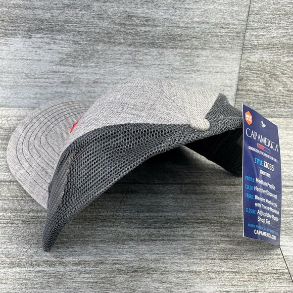 NWT Del Taco Trucker Hat Mesh Snap Back CapAmerica Gray Wool Blend i3035 OSHA - Picture 6 of 16